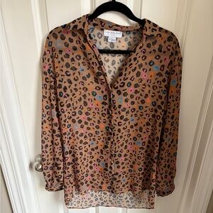 Never Fully Dressed Multicolor Leopard Blouse